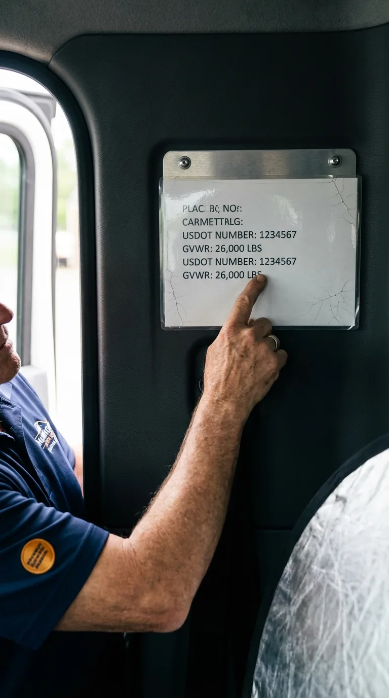 USDOT licensing placard verification in Hollidaysburg